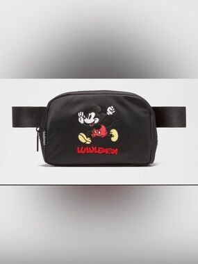 lululemon athletica Black Belt Bag with Mickey Embroidery